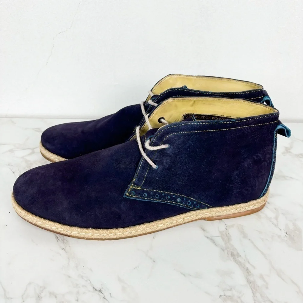 Robert Graham Men's Navy Blur Kamiko Chukka Boot Sz 12